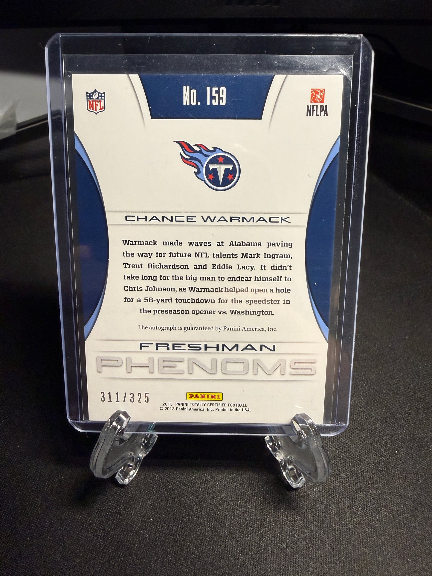 2013 Totally Certified Rookie Chance Warmack Auto /325