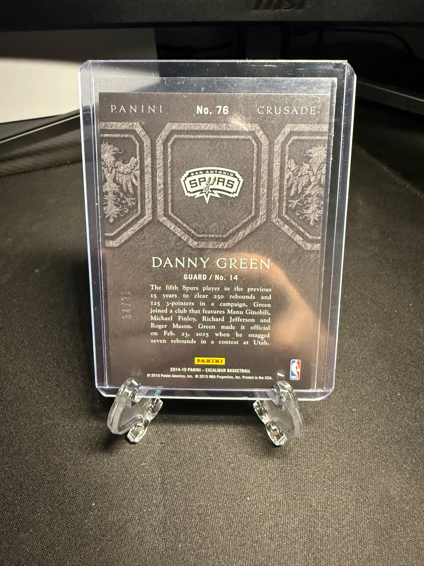 2015 Panini Excalibur Crusade Purple Danny Green /75