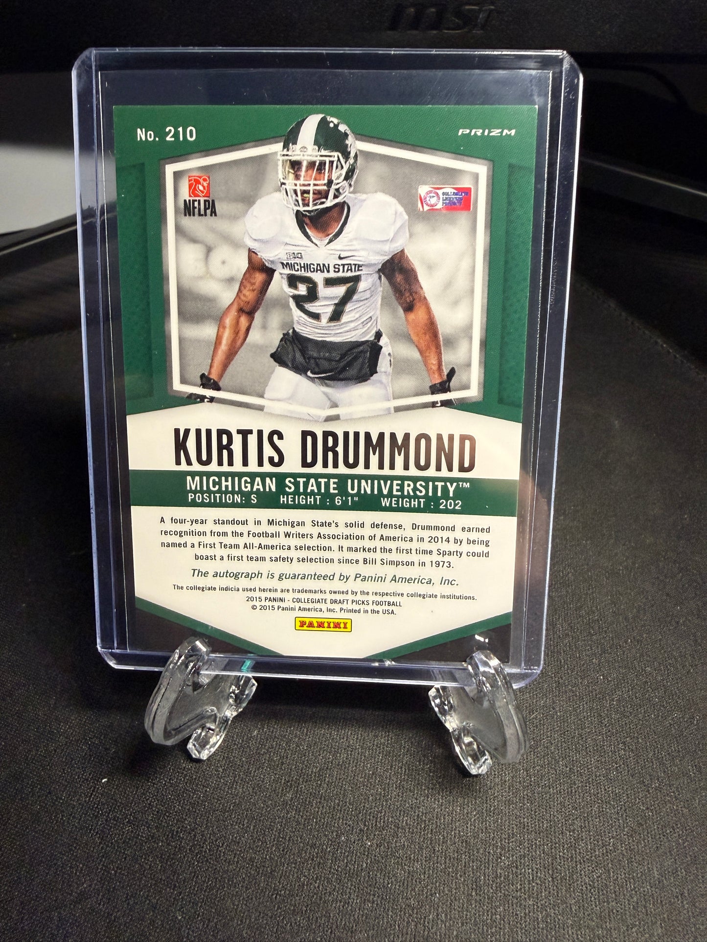 2015 Collegiate Draft Picks Rookie Kurtis Drummond Auto