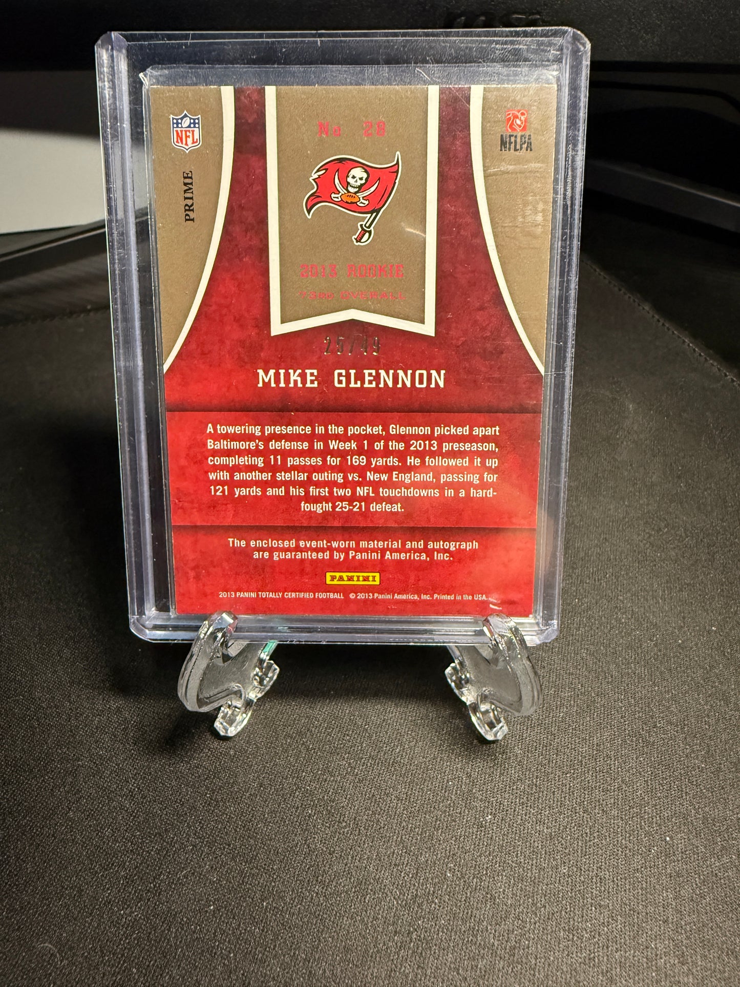 2013 Totally Certified RPA Mike Glennon /49