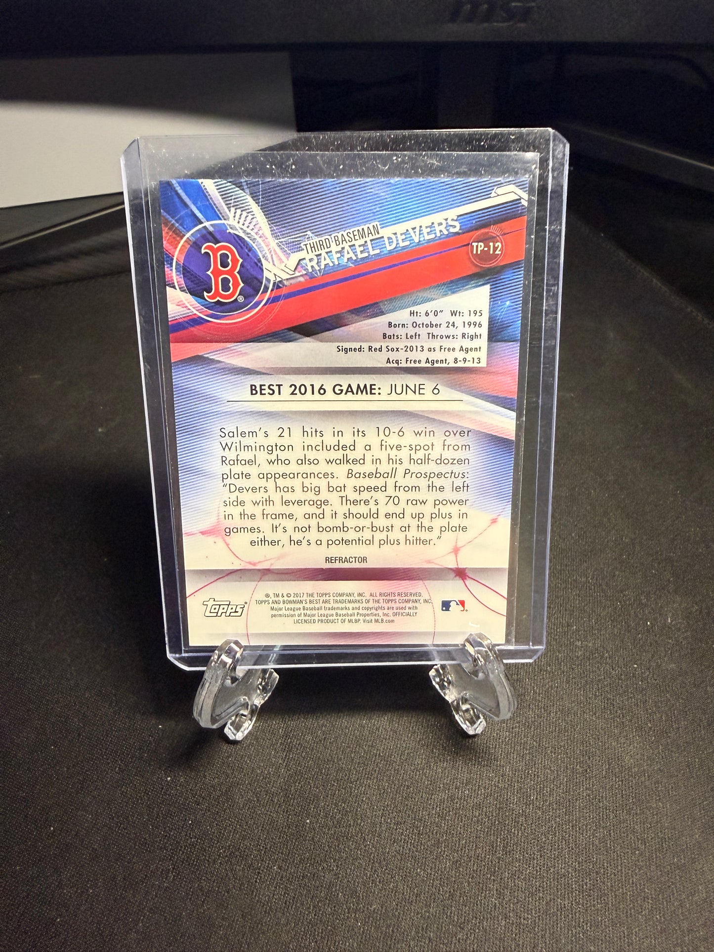 2017 Bowman Best Rafael Devers Refractor