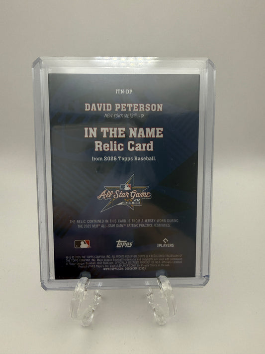1/1 All Star Game Patch David Peterson