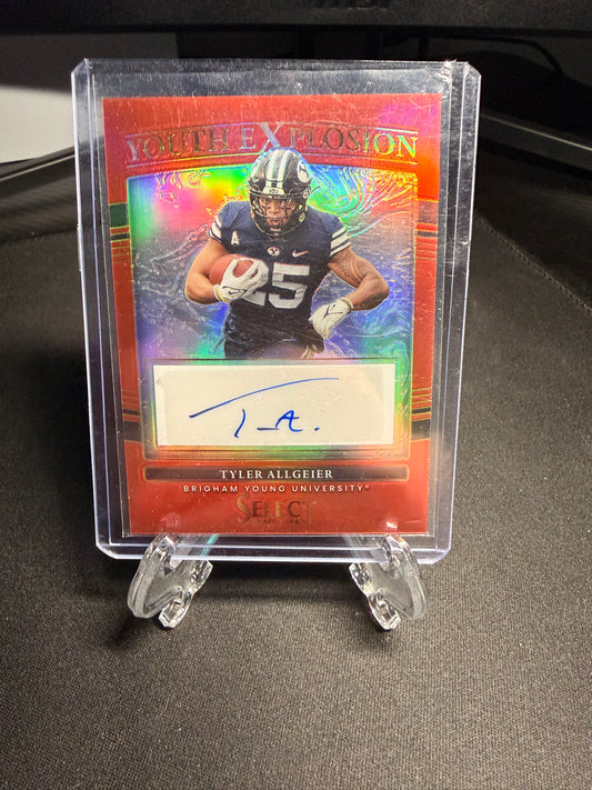 2022 Panini Select Draft Picks Tyler Allgeier Auto