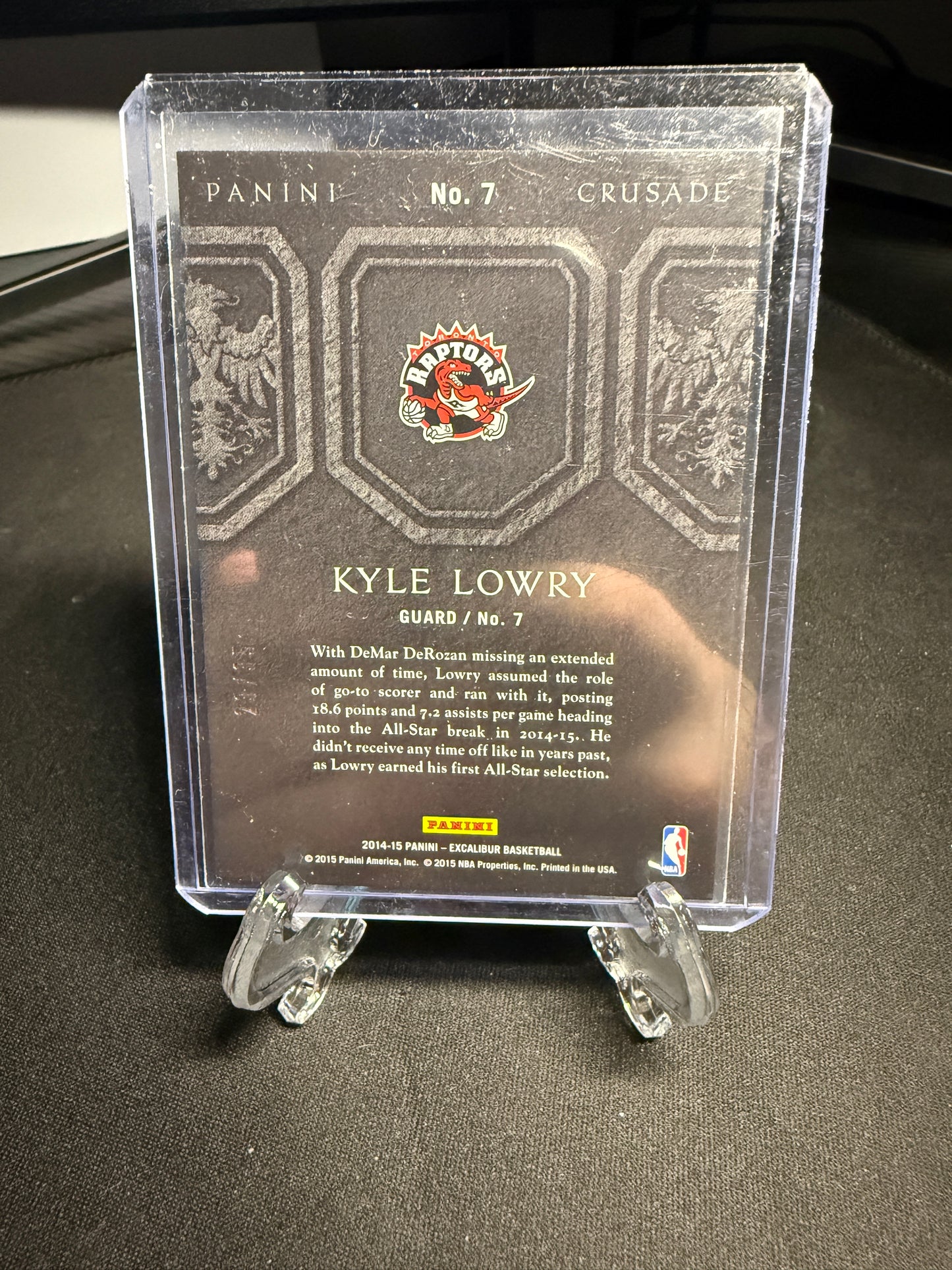 2015 Panini Excalibur Crusade Kyle Lowry #7 Teal /35