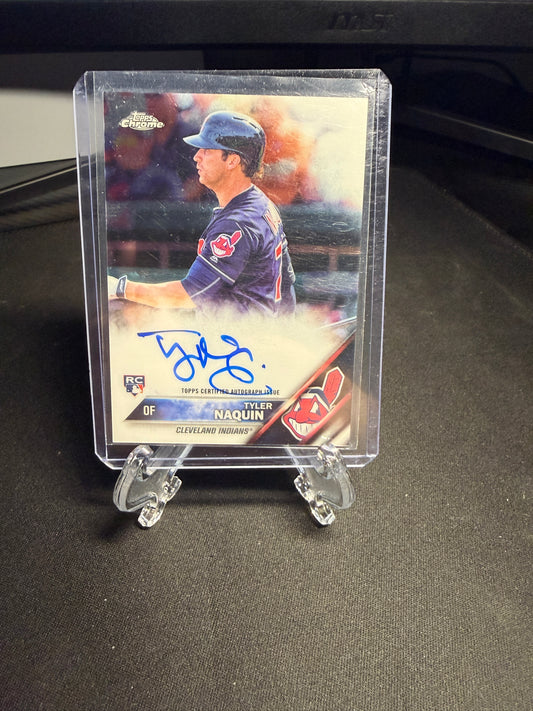 2016 Topps Chrome Rookie Tyler Naquin Auto