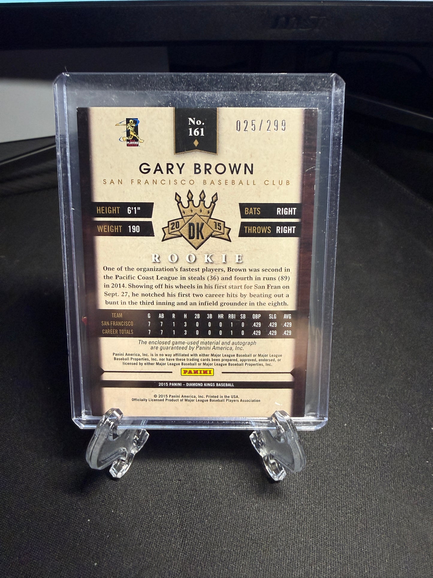 2015 Panini Diamond Kings RPA Gary Brown /299