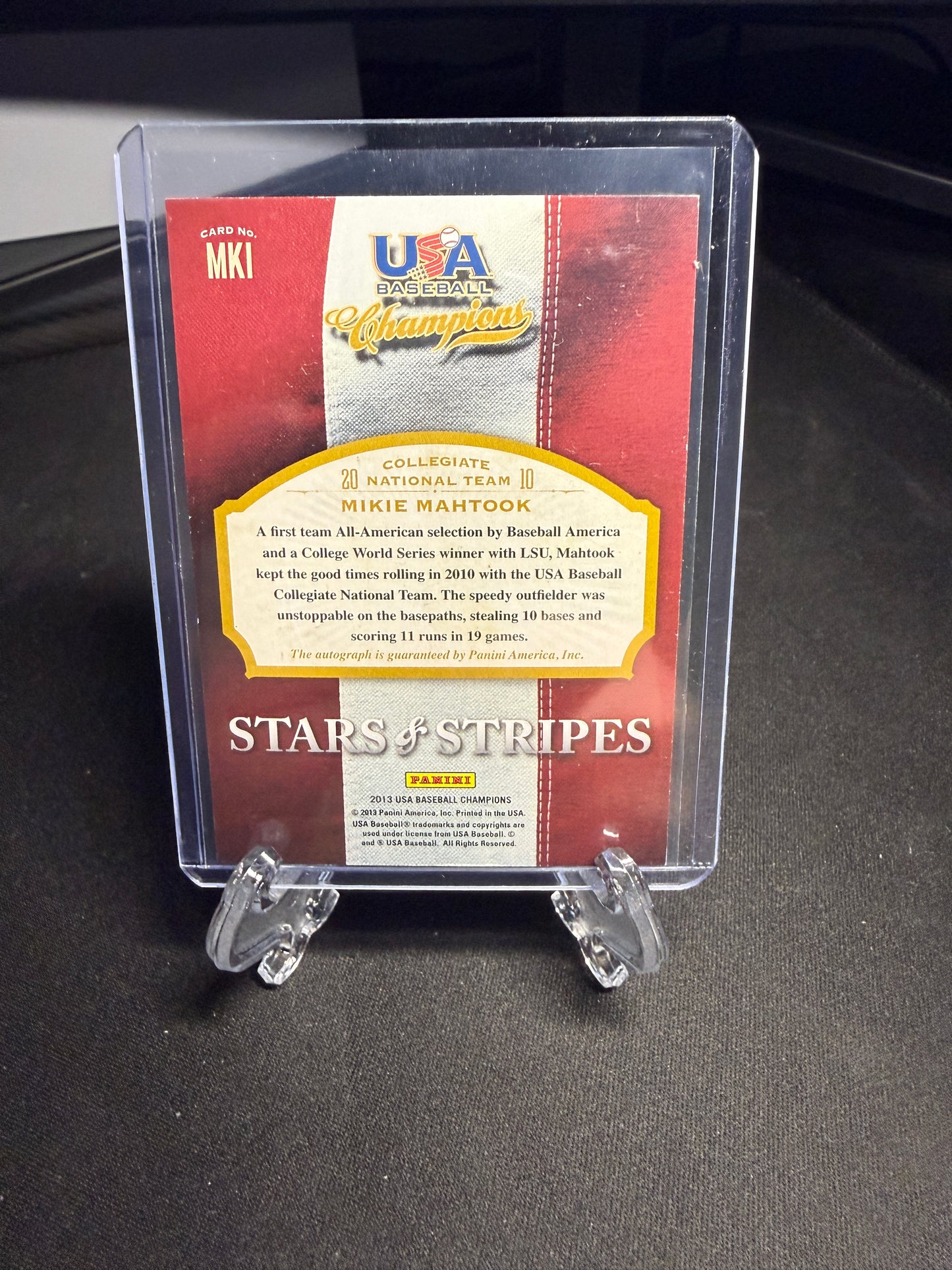 2013 Panini USA Baseball Mikie Mahtook Auto /600