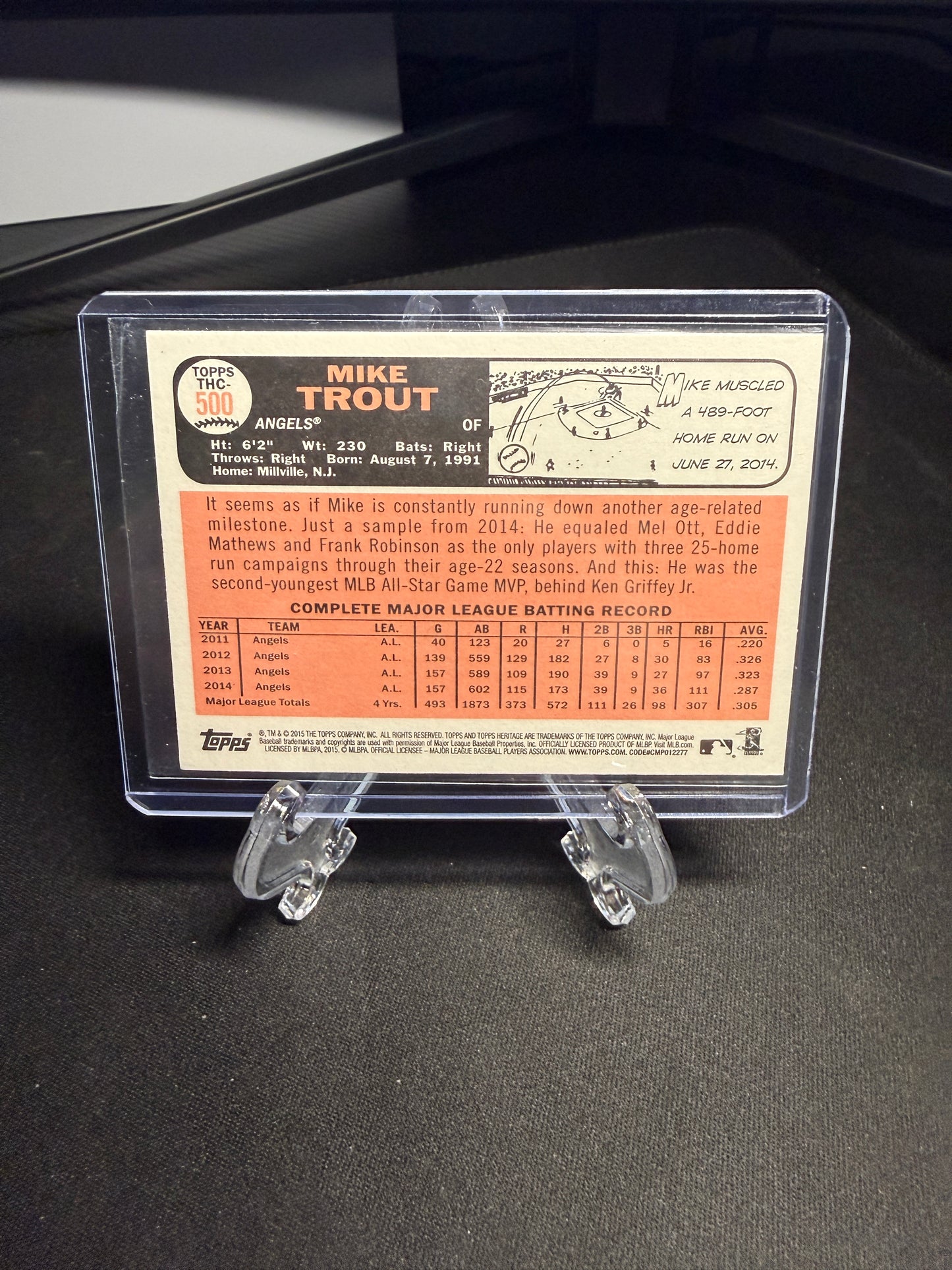 2015 Topps Heritage Mike Trout Foil