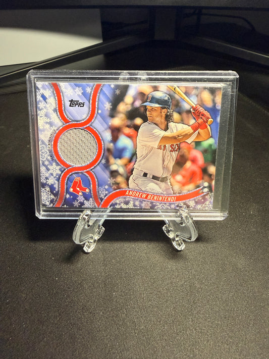 2018 Topps Holiday Andrew Benintendi Relic Jersey