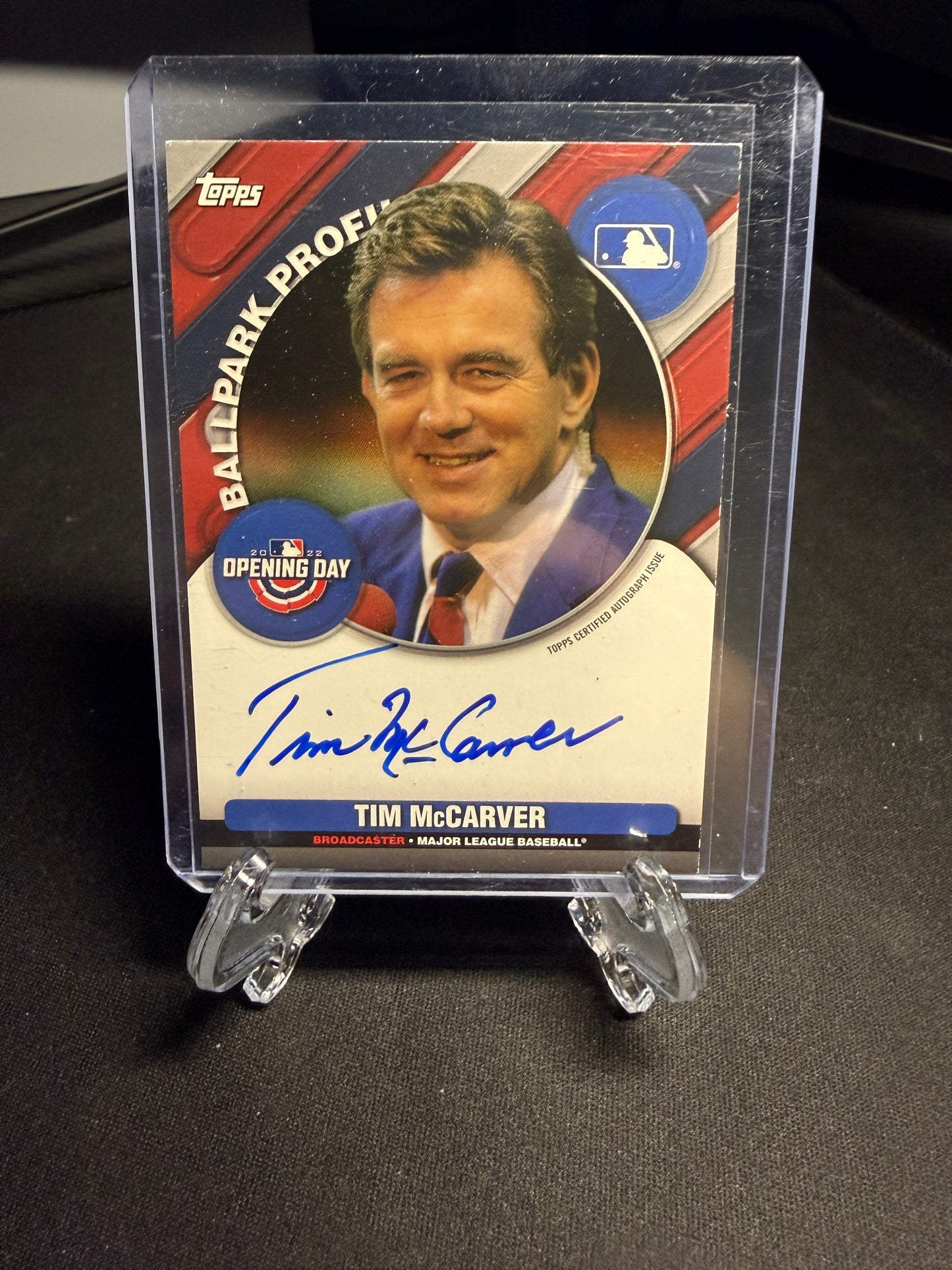 2022 Topps Opening Day Tim Mccarver Auto